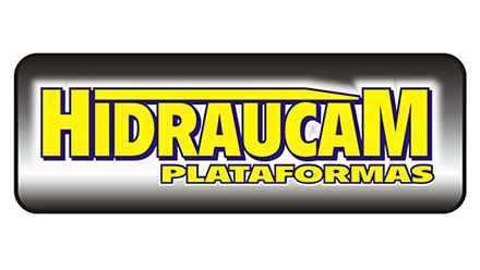 HIDRAUCAM Logotipo da Fabricante de Plataformas Elevatórias Hidráulicas e Eletro-Hidráulicas