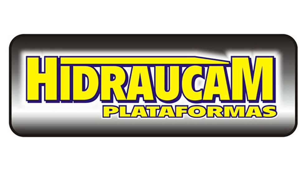 HIDRAUCAM Logotipo da Fabricante de Plataformas Elevatórias Hidráulicas e Eletro-Hidráulicas